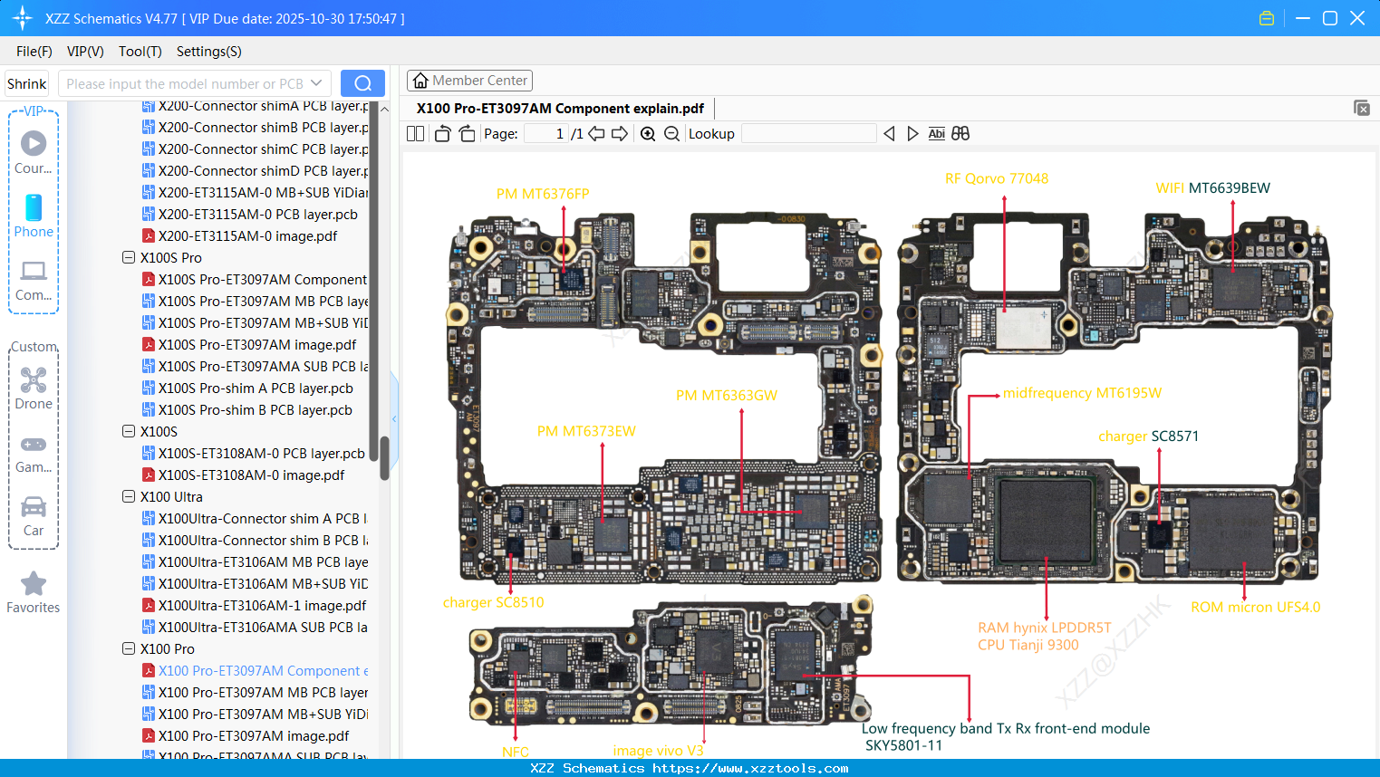 VIVO X100 Pro-ET3097AM Component Explain